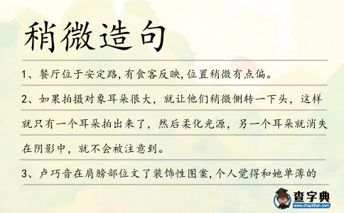 稍微造句