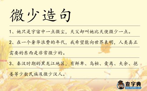 微少造句