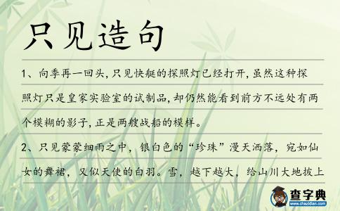只見造句