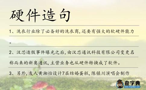 硬件造句