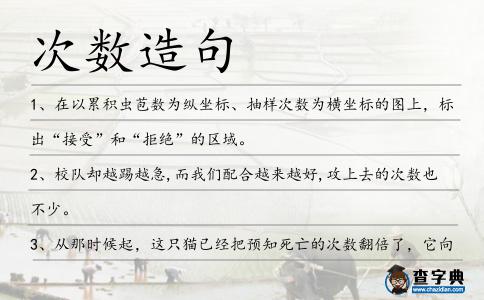 次數(shù)造句