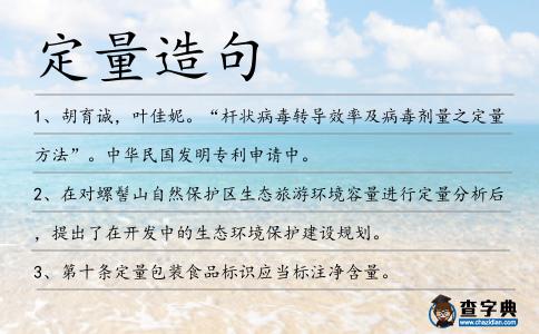 定量造句