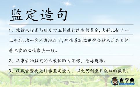 監(jiān)定造句