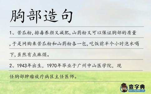 胸部造句