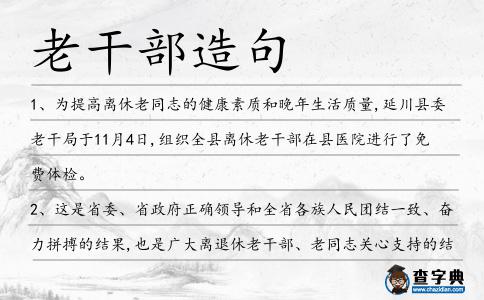 老干部造句