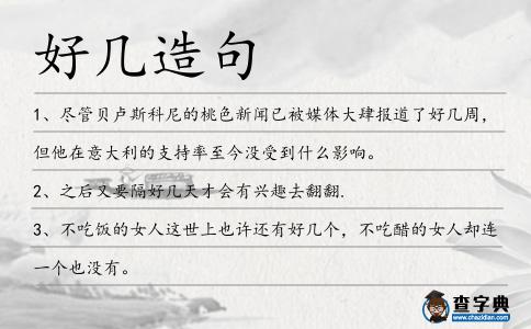 好幾造句