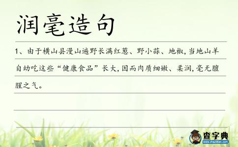 潤毫造句