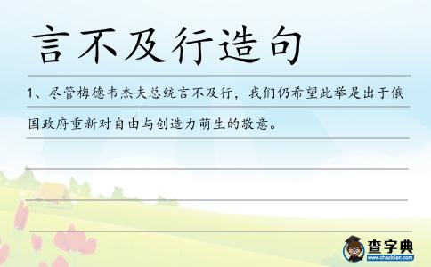 言不及行造句