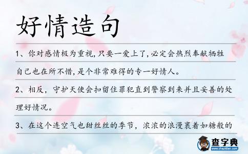好情造句