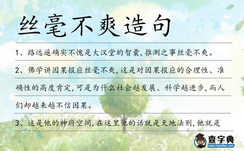 絲毫不爽造句