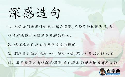 深感造句