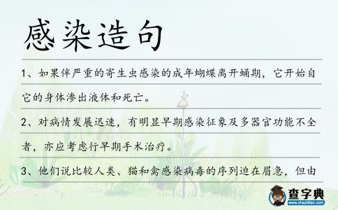 感染造句