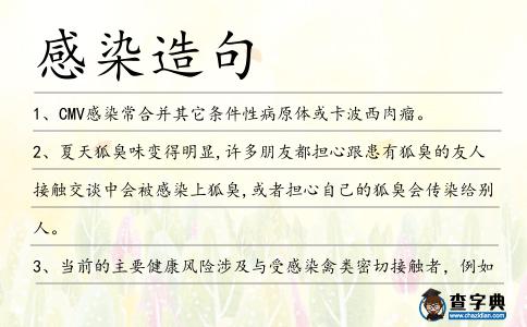 感染造句