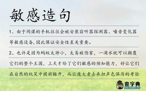 敏感造句