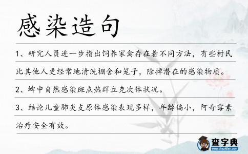 感染造句