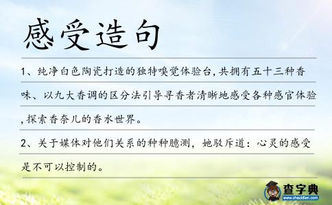 感受造句