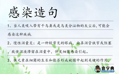 感染造句