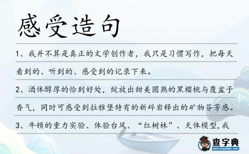 感受造句