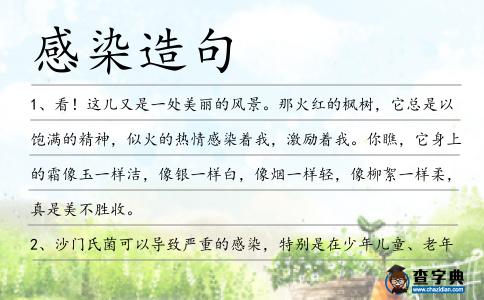 感染造句