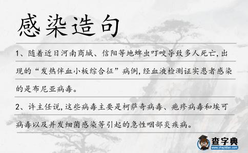 感染造句