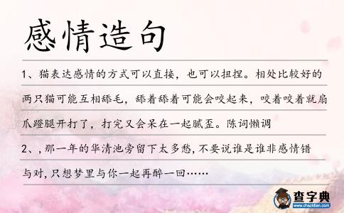 感情造句