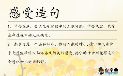 感受造句