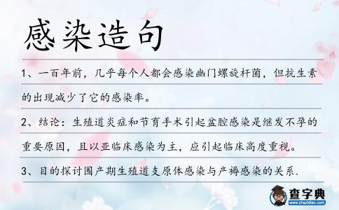 感染造句