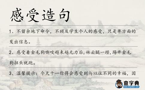 感受造句