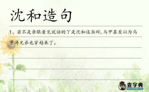 沈和造句