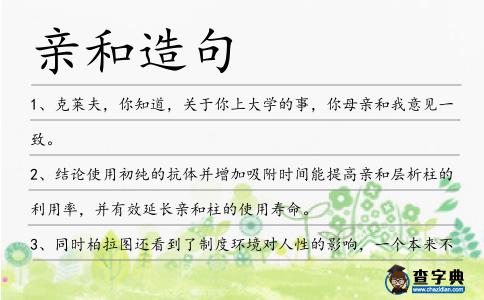 親和造句