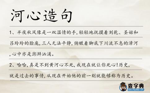 河心造句