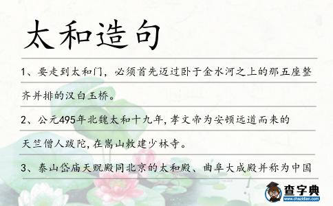 太和造句
