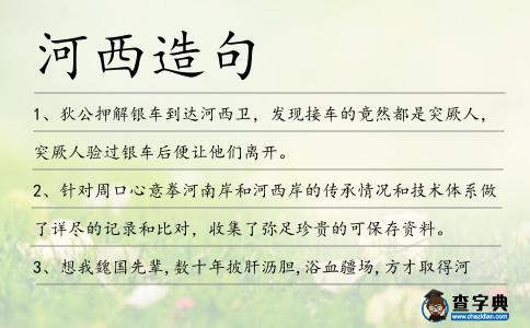 河西造句