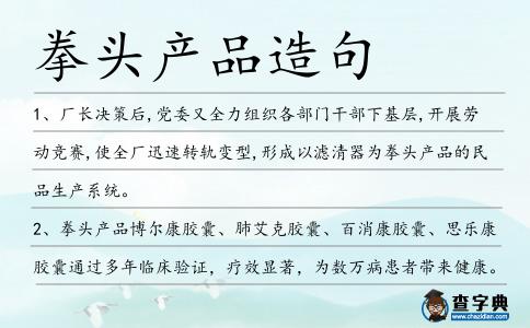 拳頭產品造句