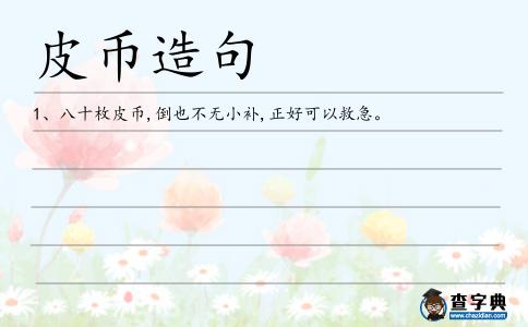 皮幣造句