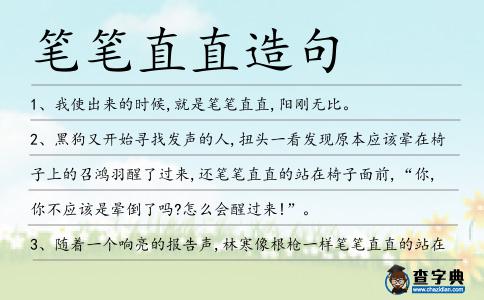 筆筆直直造句