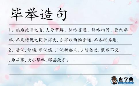 畢舉造句