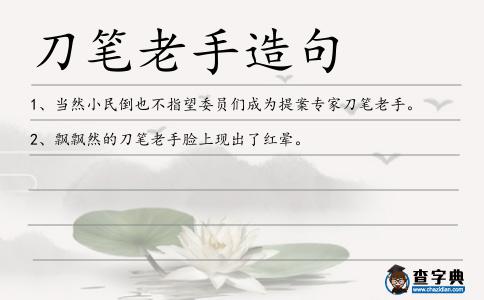 刀筆老手造句