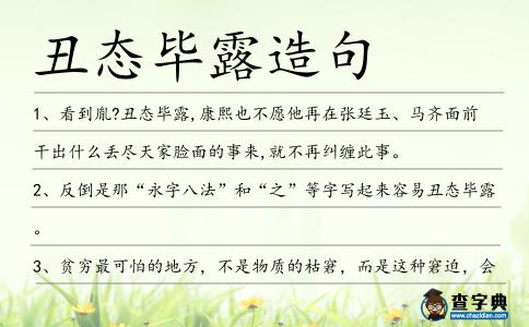 丑態(tài)畢露造句