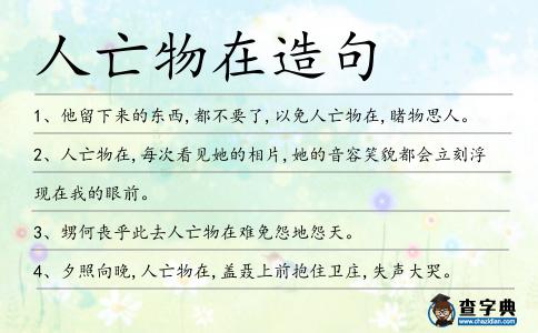 人亡物在造句