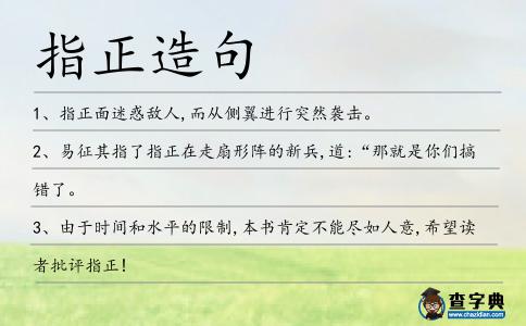 指正造句