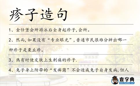 疹子造句