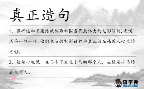 真正造句
