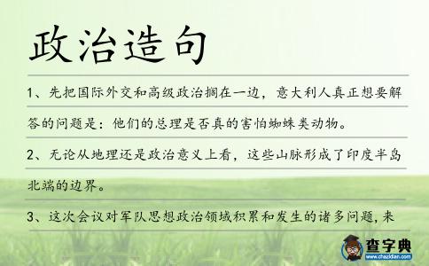 政治造句
