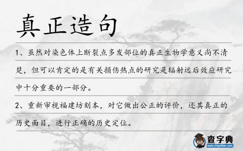 真正造句