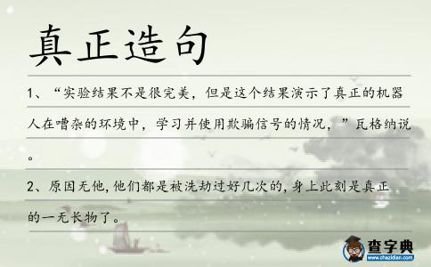 真正造句