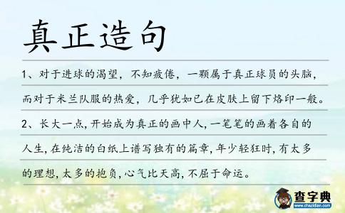 真正造句