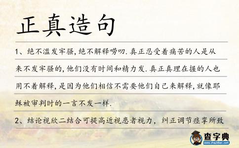正真造句