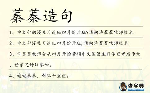 蓁蓁造句