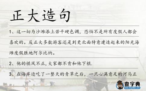 正大造句